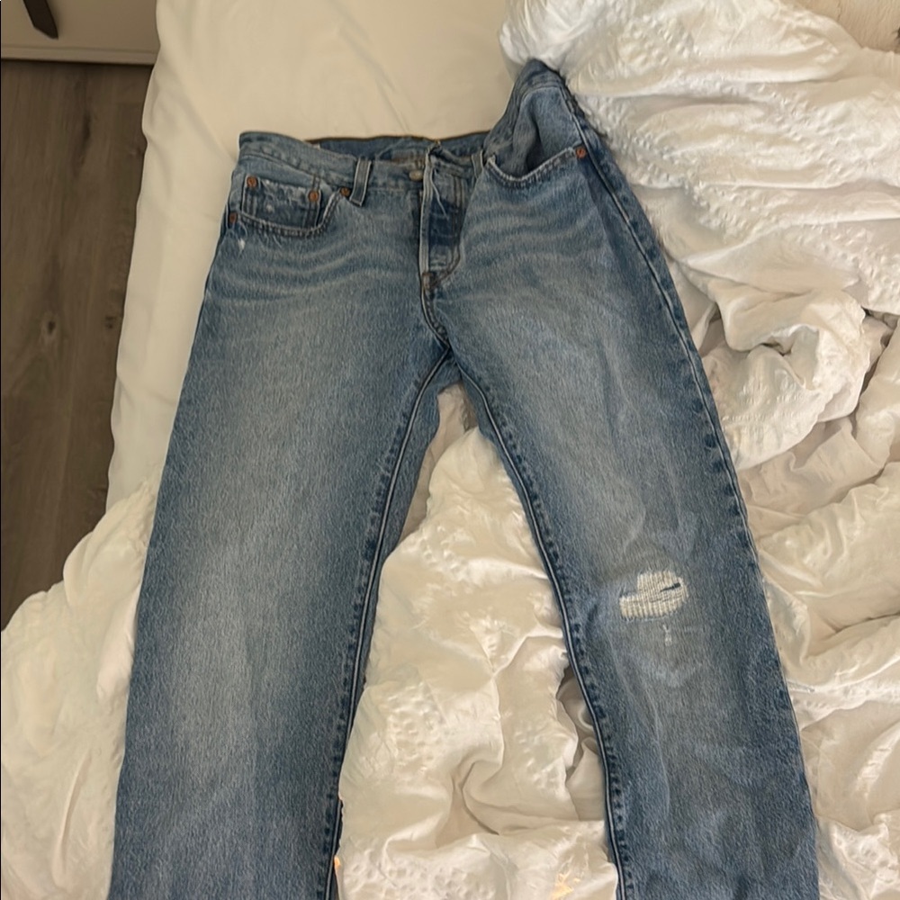 Levi's Light Blue Distressed Jeans